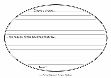 I have a dream writing prompt