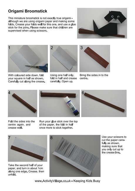 Origami broomstick instructions Origami broomstick instructions