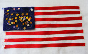 Stars and stripes Tshirt detail