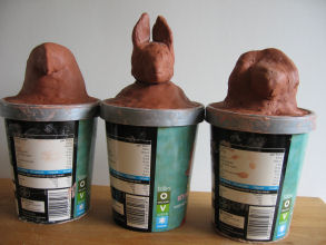 unpainted canopic jars