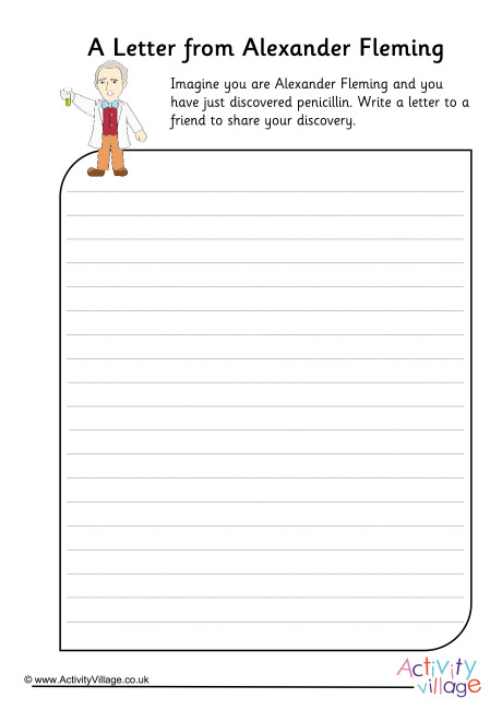 A Letter from Alexander Fleming Worksheet