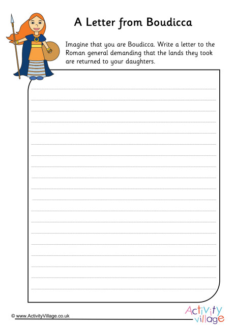 A Letter from Boudicca Worksheet