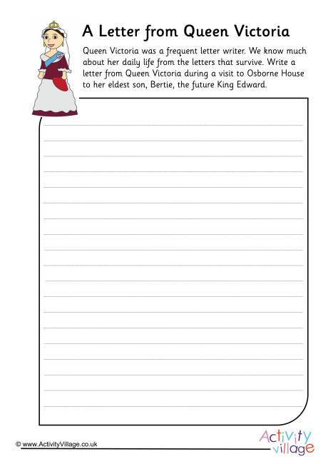 A Letter From Queen Victoria Worksheet