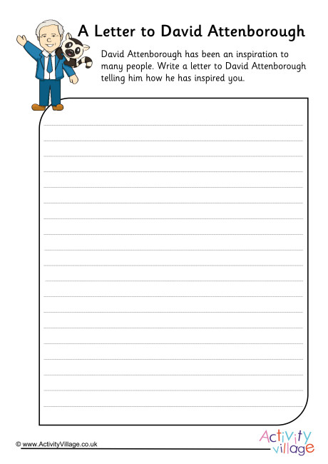 A Letter To David Attenborough Worksheet