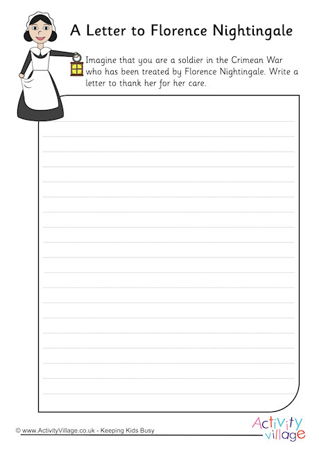 A Letter To Florence Nightingale Worksheet