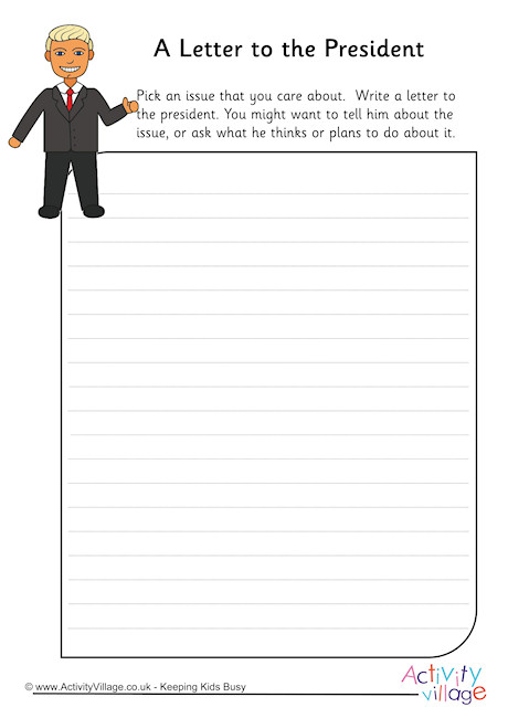 A Letter to the President Worksheet