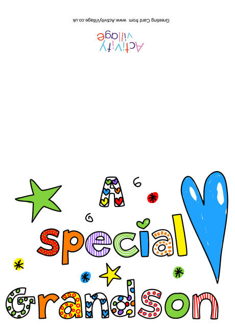 A Special Grandson Card