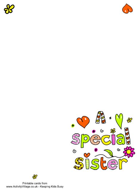 A special sister card
