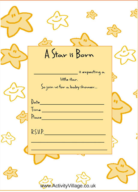 A Star is Born - Baby shower invitation
