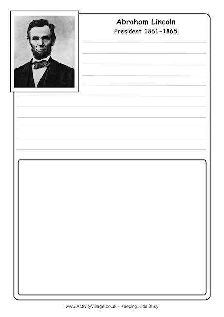 Abraham Lincoln notebooking page