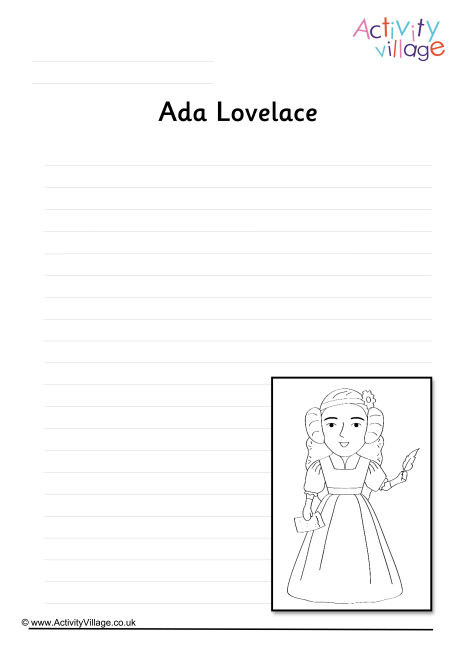 Ada Lovelace Writing Page