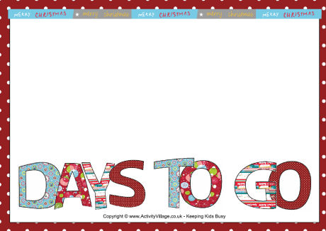 Advent countdown poster