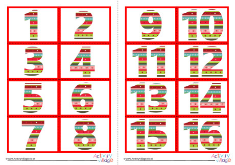 Advent Number Cards Advent Number Cards