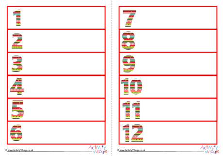 Advent Number Strips Advent Number Strips
