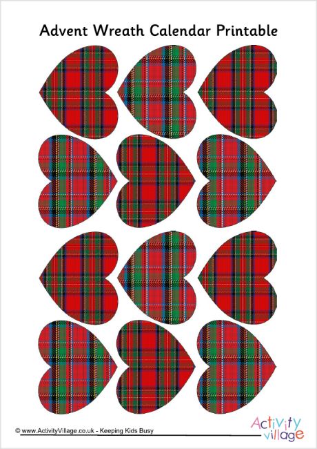 Advent wreath happiness calendar printable Advent wreath happiness calendar printable