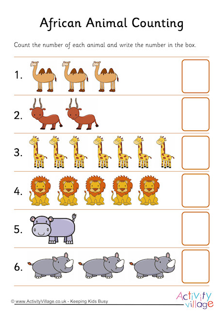 African Animal Counting 2