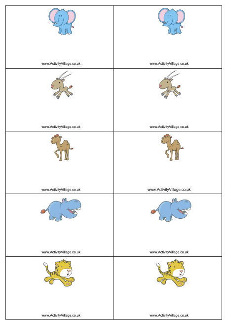African animal name badges 2