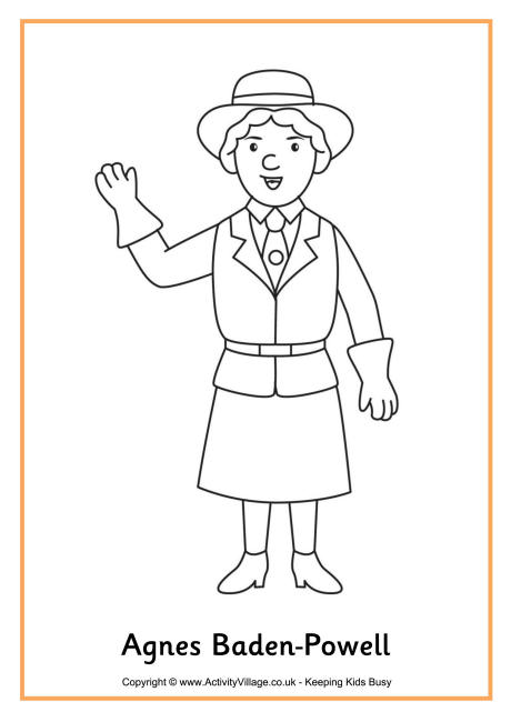 Agnes Baden-Powell colouring page