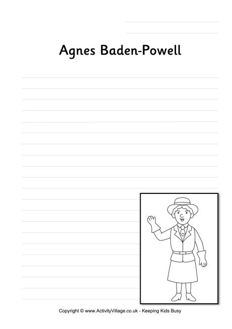 Agnes Baden-Powell writing page