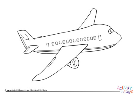 Airplane Colouring Page