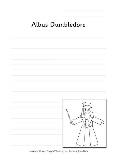 Albus Dumbledore writing page