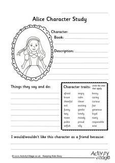 Alice in Wonderland Worksheets