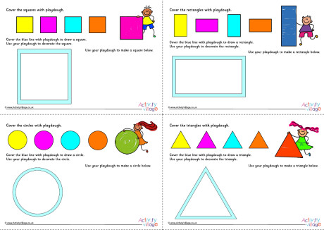All 2D Shape Playdough Mats
