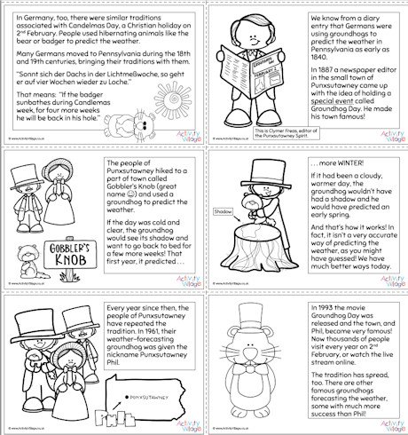 All about Groundhog Day colouring booklet All about Groundhog Day colouring booklet