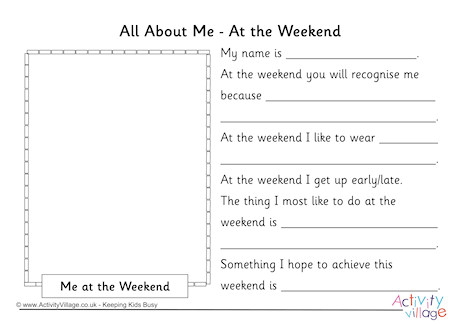 All About Me At The Weekend All About Me At The Weekend