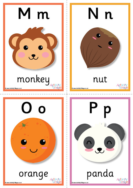 All alphabet posters with words