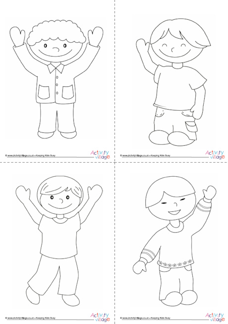 All boy colouring pages