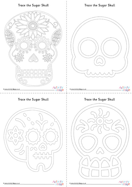 All Day of the Dead tracing pages All Day of the Dead tracing pages