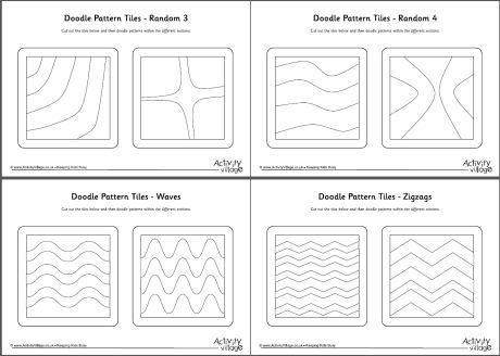 All doodle pattern tile designs and strings