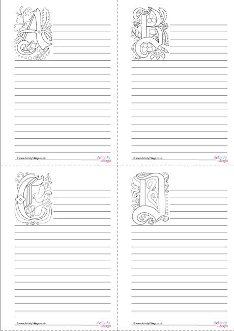 All Illuminated Letter Writing Paper All Illuminated Letter Writing Paper