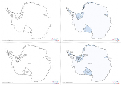 Printable maps of Antarctica