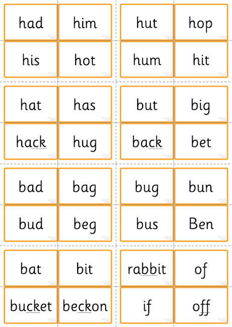 All Phase Two word cards All Phase Two word cards