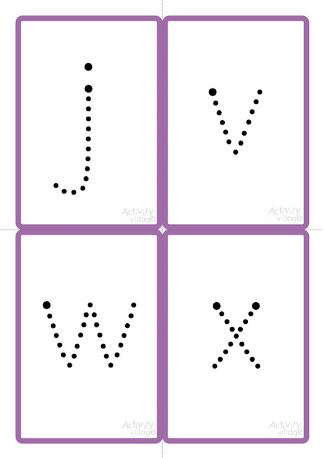 All Phase Three letters - flash cards - dotted