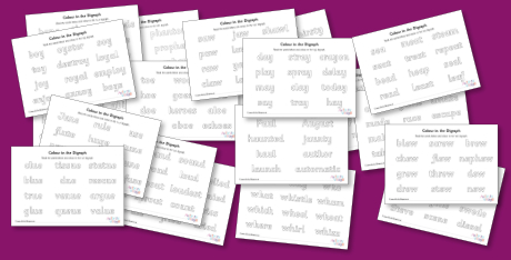 All Phase Five colour the digraph worksheets