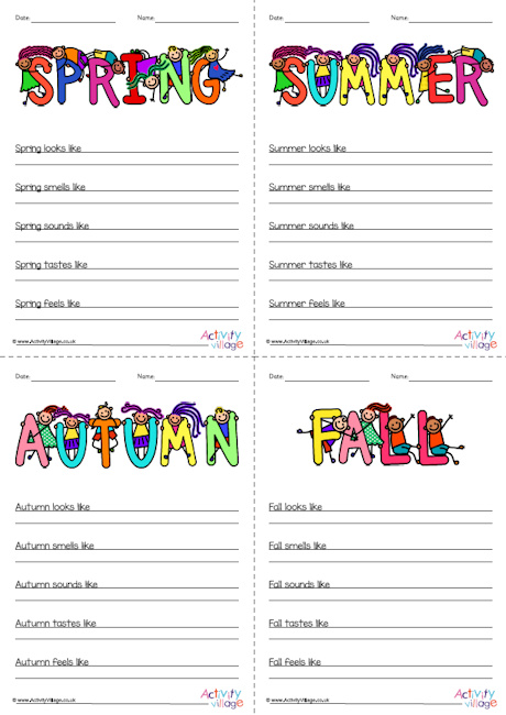 All Seasons Sensory Poems Similes All Seasons Sensory Poems Similes