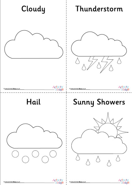 All Weather Symbol Colouring Pages