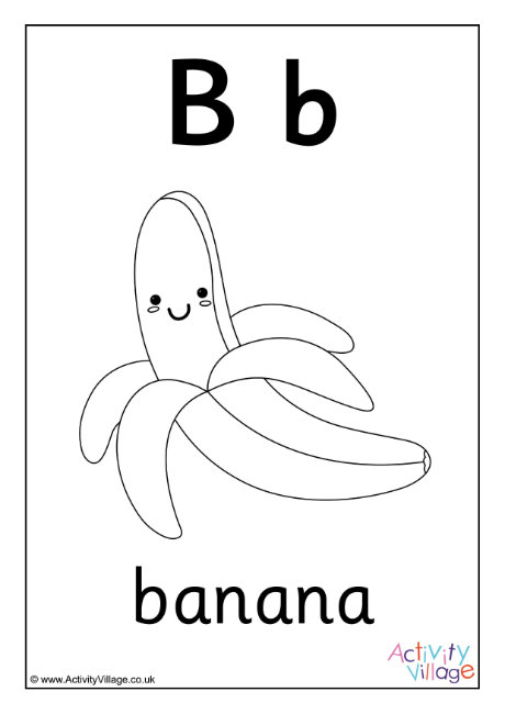 Alphabet colouring page B