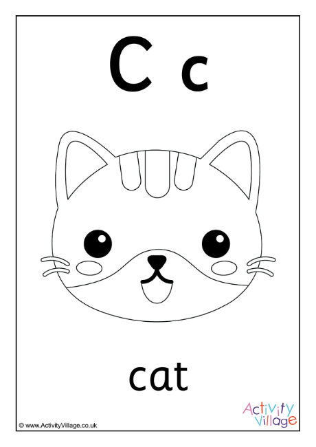 Alphabet colouring page C