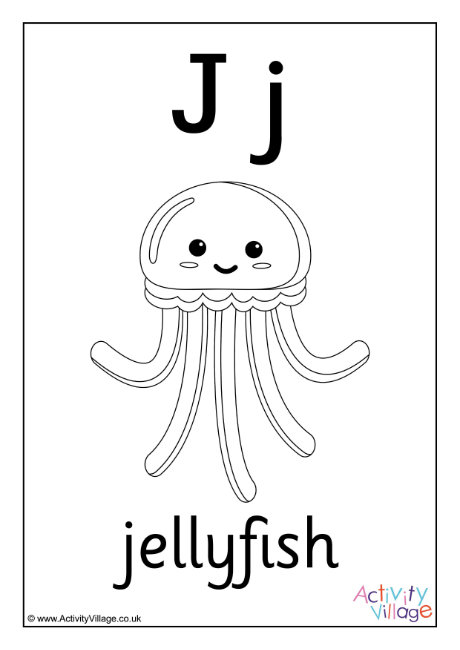 Alphabet colouring page J