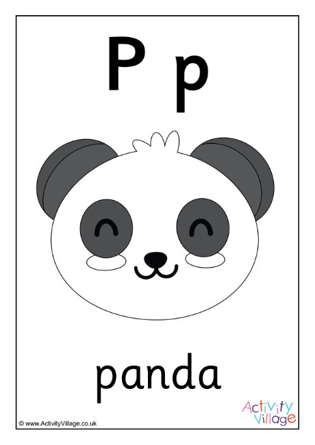 Alphabet colouring page P