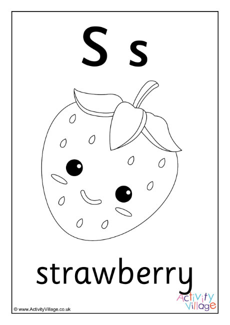 Alphabet colouring page S