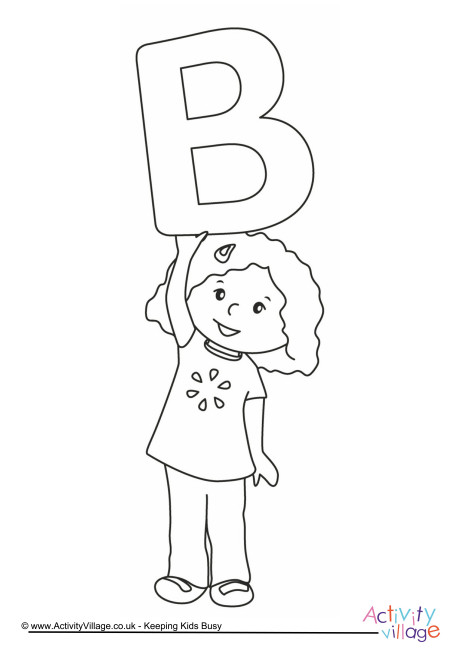 Alphabet of Children colouring pages - B