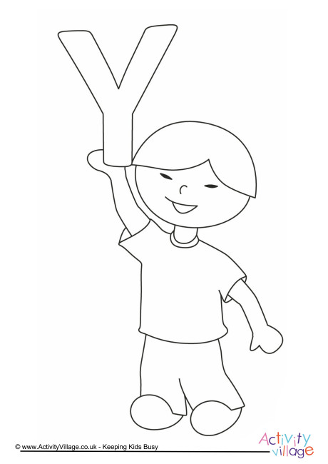 Alphabet of children colouring pages Y