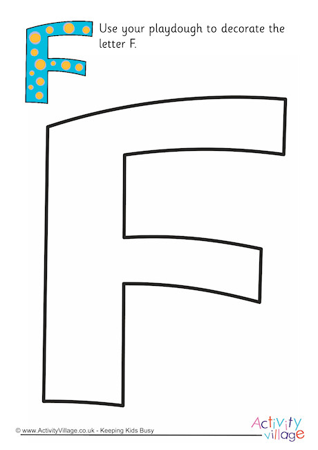 Alphabet Decorate The Letter F Playdough Mat Uppercase