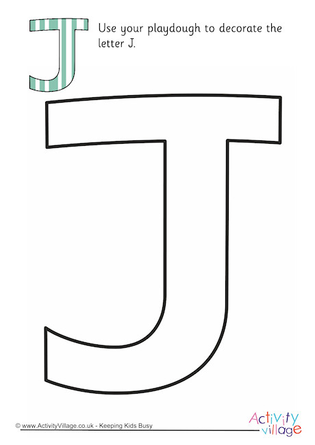 Alphabet Decorate The Letter J Playdough Mat Uppercase
