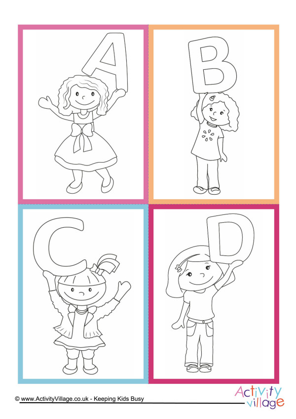 Alphabet flash cards - girls
